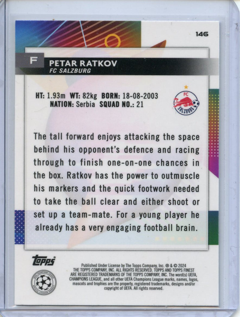 2023-24 Topps Finest UEFA Club Competitions Petar Ratkov