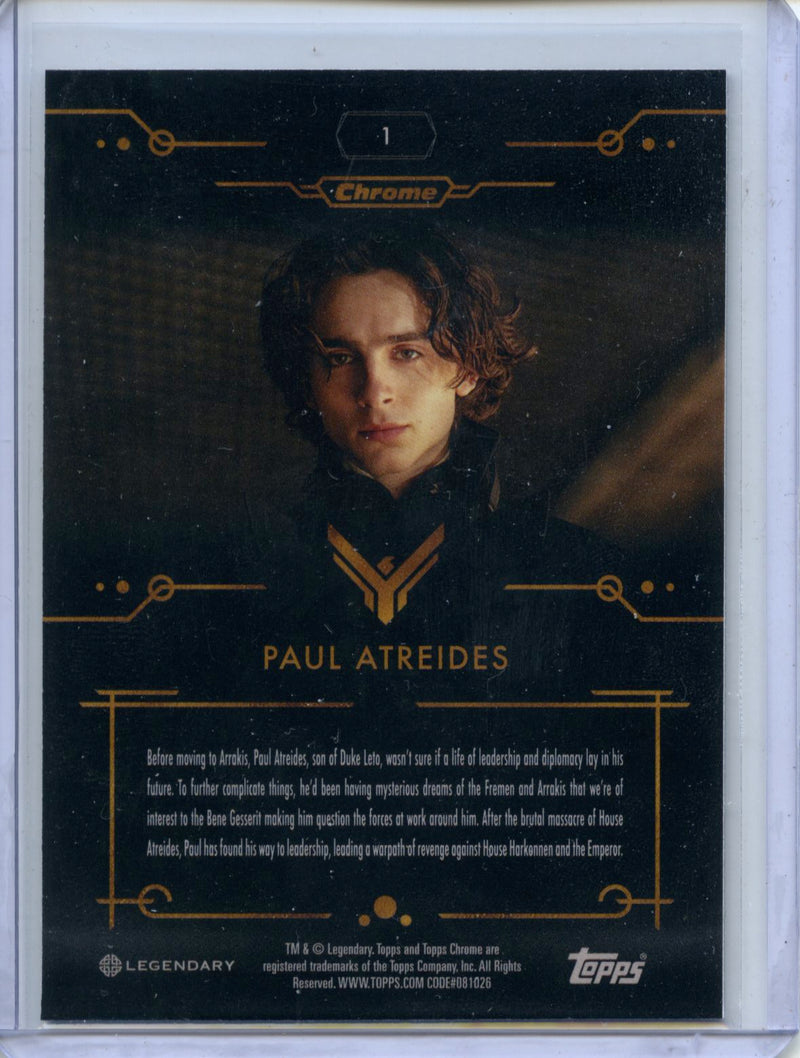 2024 Topps Dune Chrome Paul Atreides Refractor