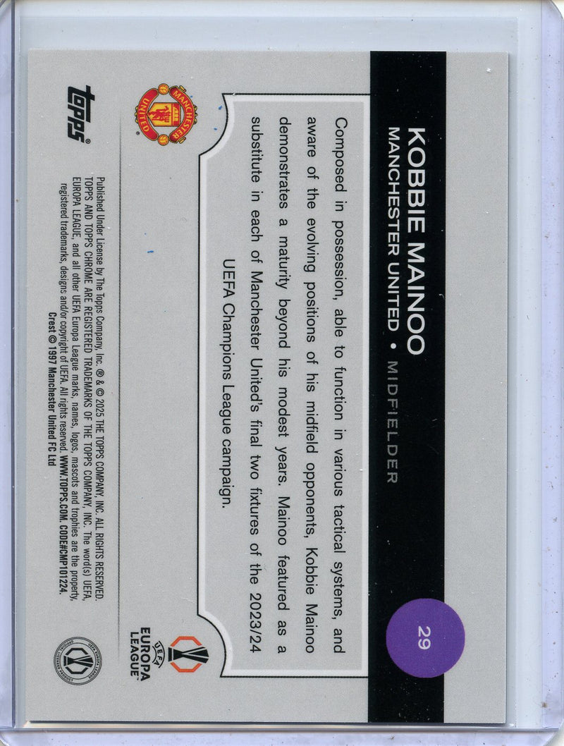 2024-25 Topps Chrome UEFA Club Comps Kobbie Mainoo Gold 43/50