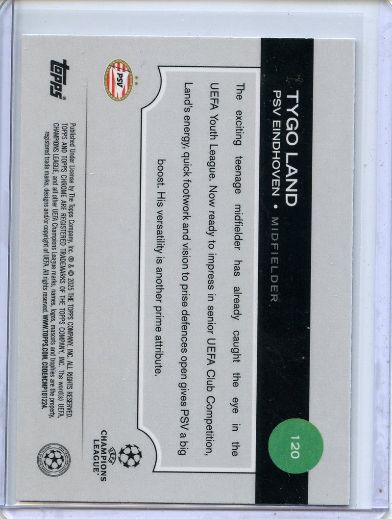 2024-25 Topps Chrome UEFA Club Comps Tygo Land Wave