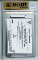 2024-25 Topps Museum UEFA Club Comps Erling Haaland Dual Relic Autographs Ruby 11/25