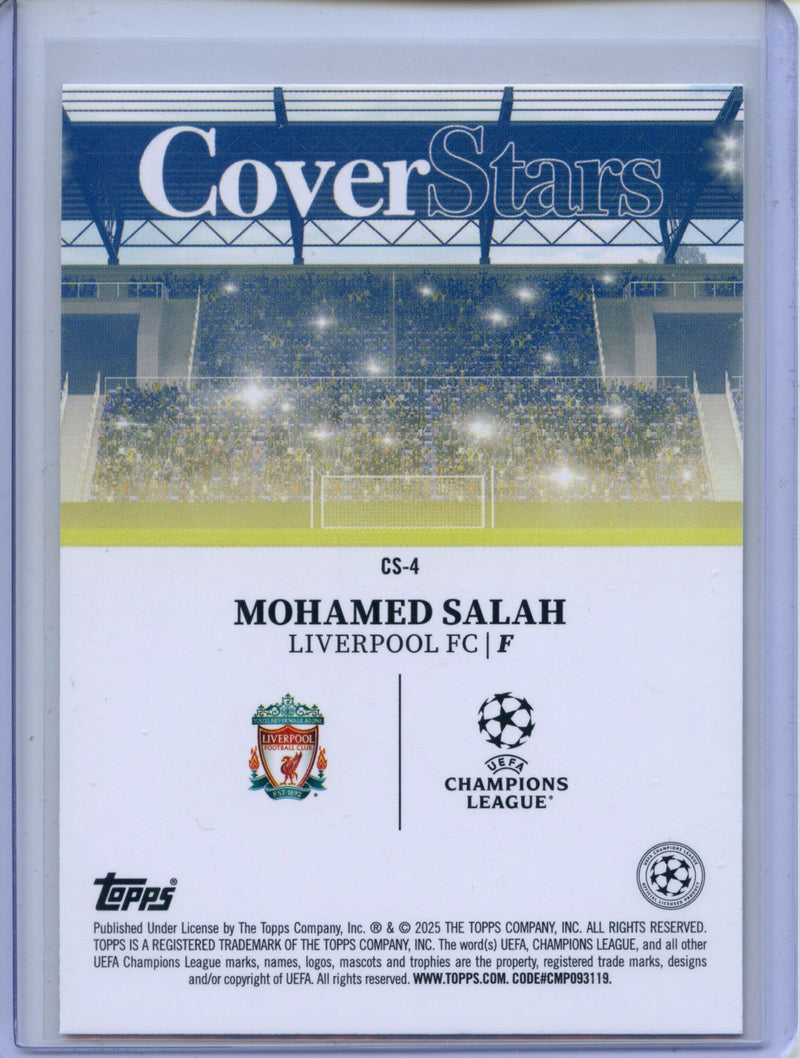 2024-25 Topps UEFA CC Mohamed Salah Cover Stars