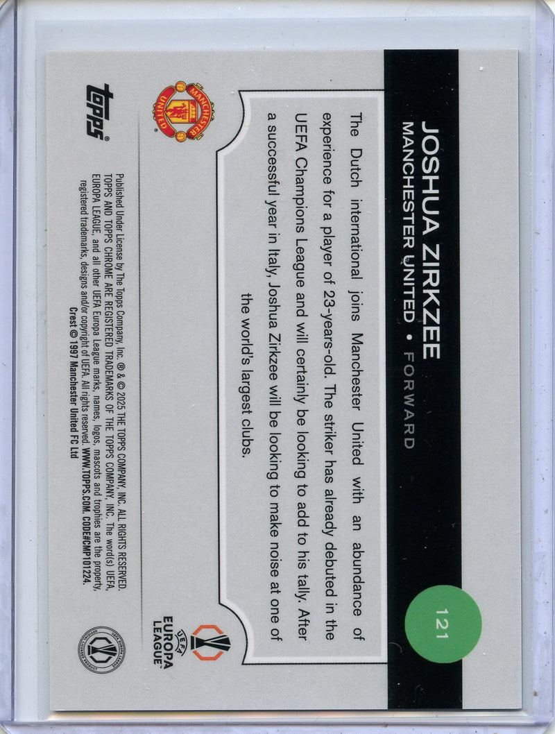 2024-25 Topps Chrome UEFA Club Comps Joshua Zirkzee Gold Prism 6/50