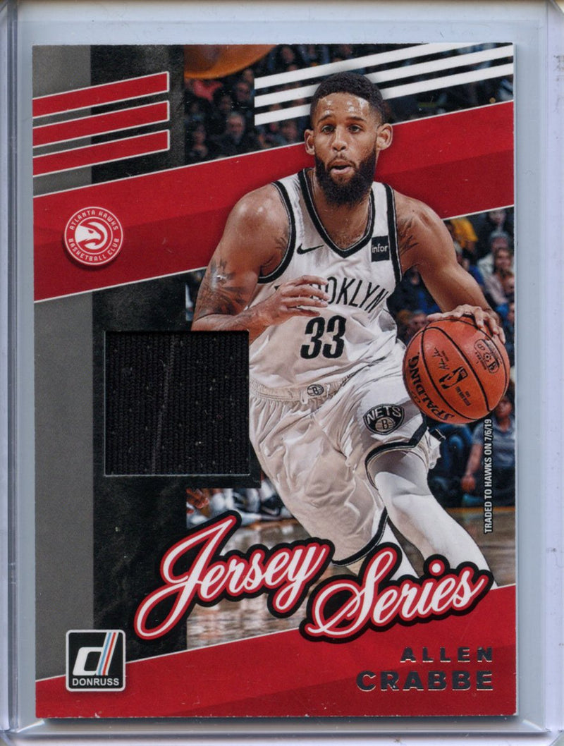 2019-20 Panini Donruss Allen Crabbe Jersey Series