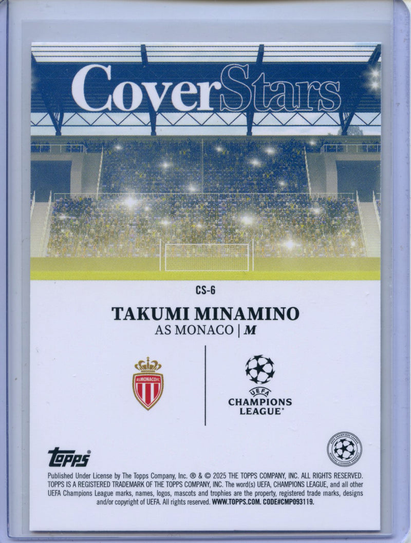 2024-25 Topps UEFA CC Takumi Minamino Cover Stars