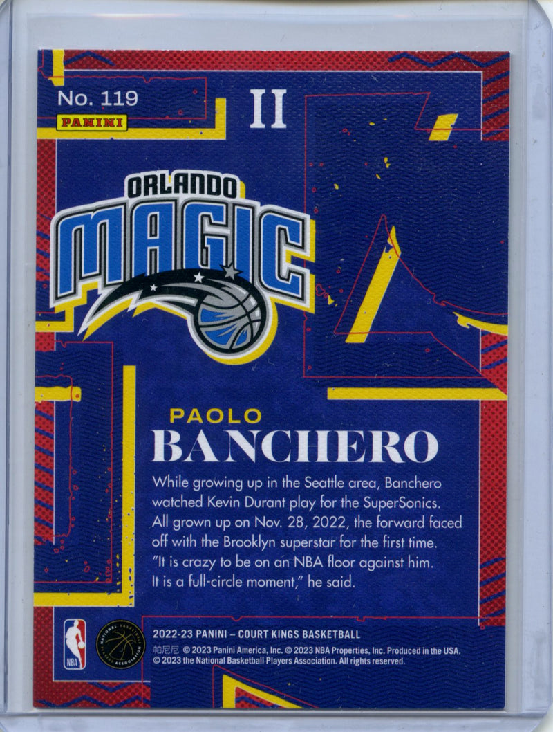 2022-23 Panini Court Kings Paolo Banchero Rookies II