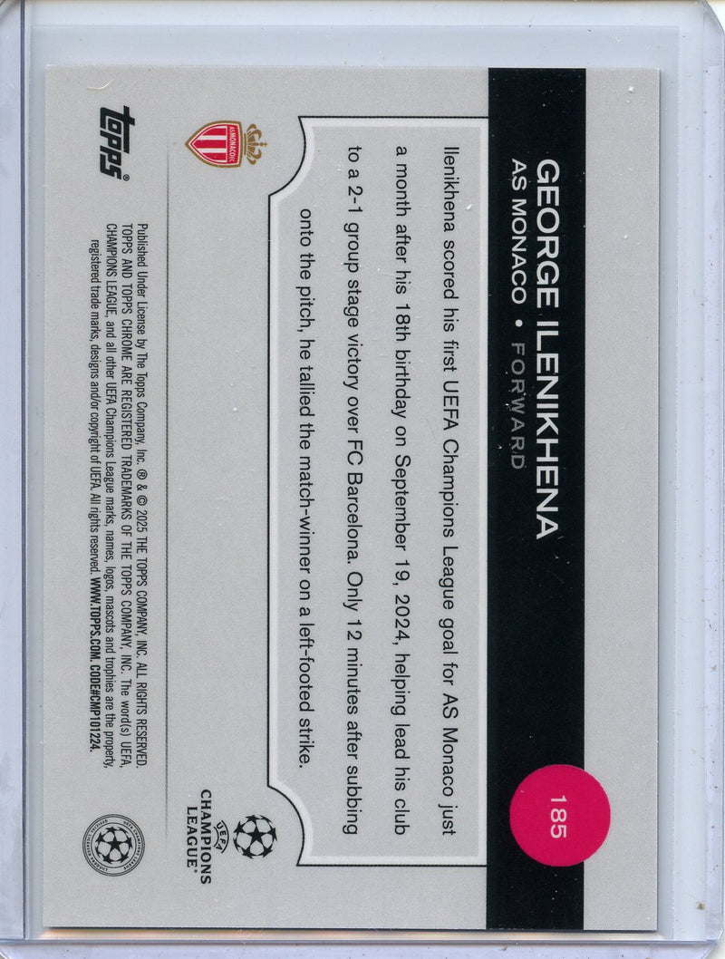 2024-25 Topps Chrome UEFA Club Comps George Ilenikhena Gold Prism 37/50