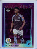 2024-25 Topps Chrome UEFA Club Comps Ollie Watkins Magenta Prism 74/75