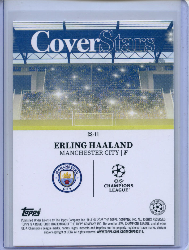 2024-25 Topps UEFA CC Erling Haaland Cover Stars