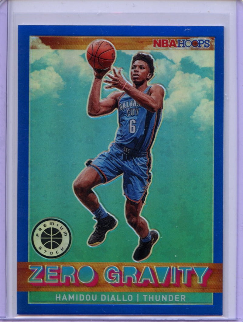 2019-20 Hoops Premium Hamidou Diallo Zero Gravity Blue Prizm