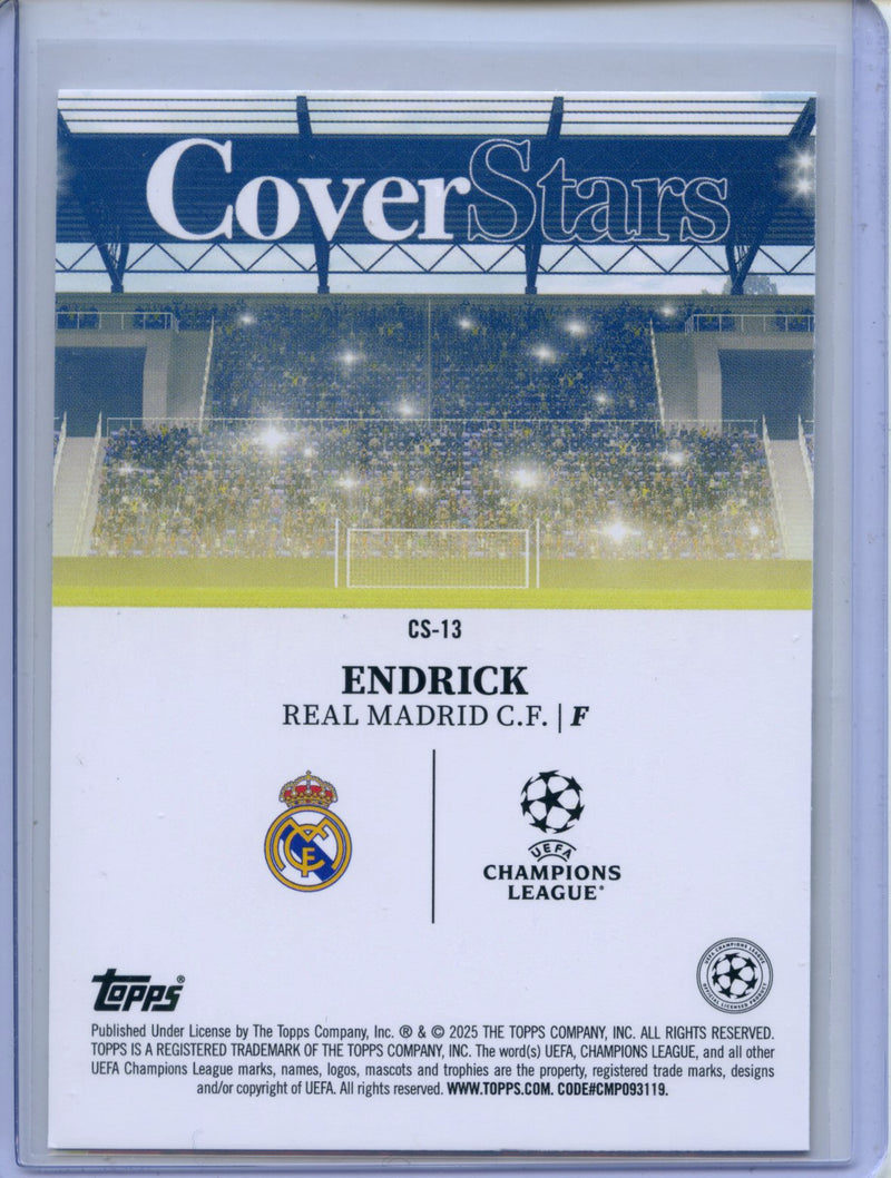 2024-25 Topps UEFA CC Endrick Cover Stars