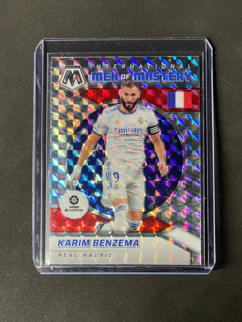 2021-22 Panini Mosaic La Liga Karim Benzema Men Of Mastery