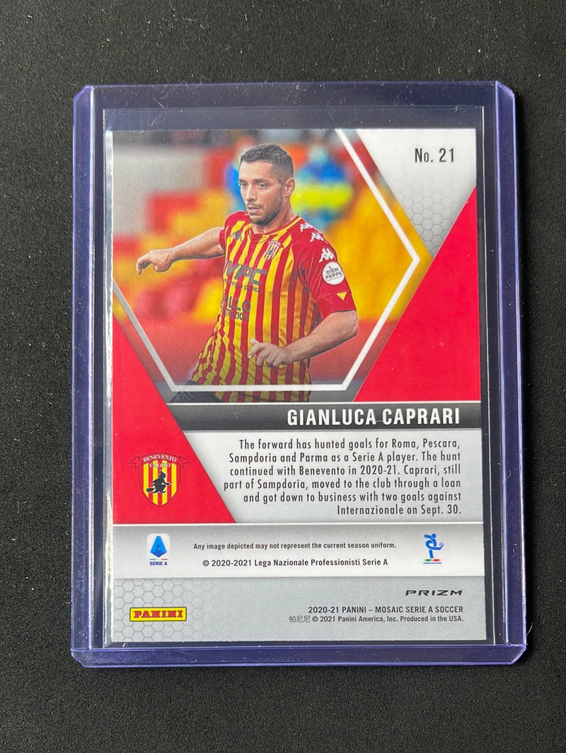 2020-21 Panini Mosaic Serie A Gianluca Caprari Silver