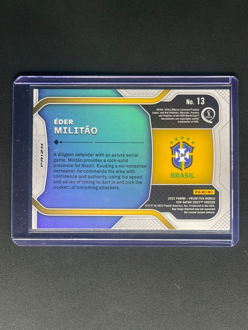 2022 Panini Prizm FIFA World Cup Qatar Eder Militao New Era Silver