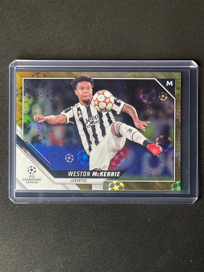 2021-22 Topps UEFA Champions League Weston McKennie Gold Starball 11/50