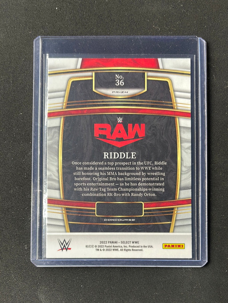 2022 Panini Select WWE Riddle Concourse Silver