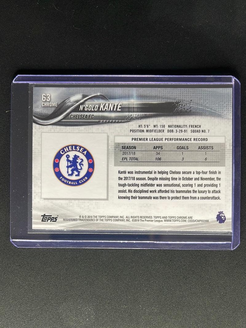 2018-19 Topps Chrome Premier League N'Golo Kante SP Variation