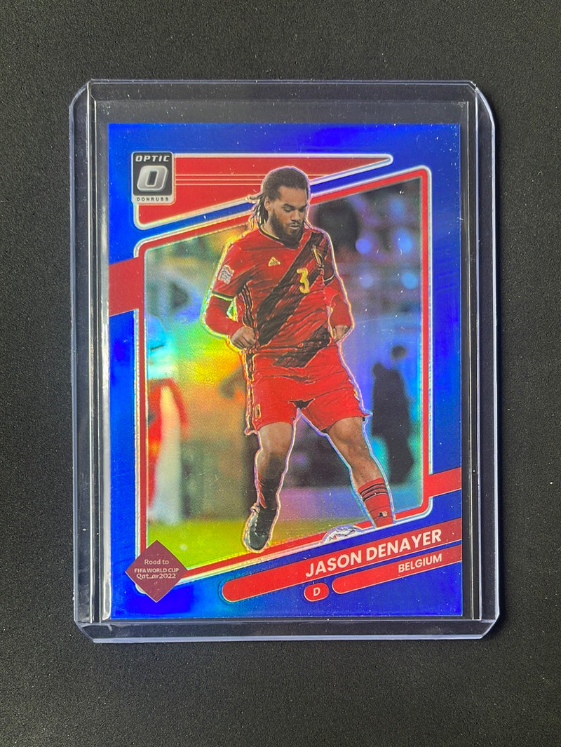 2021-22 Panini Donruss Road To Qatar Jason Denayer Optic Blue 39/99