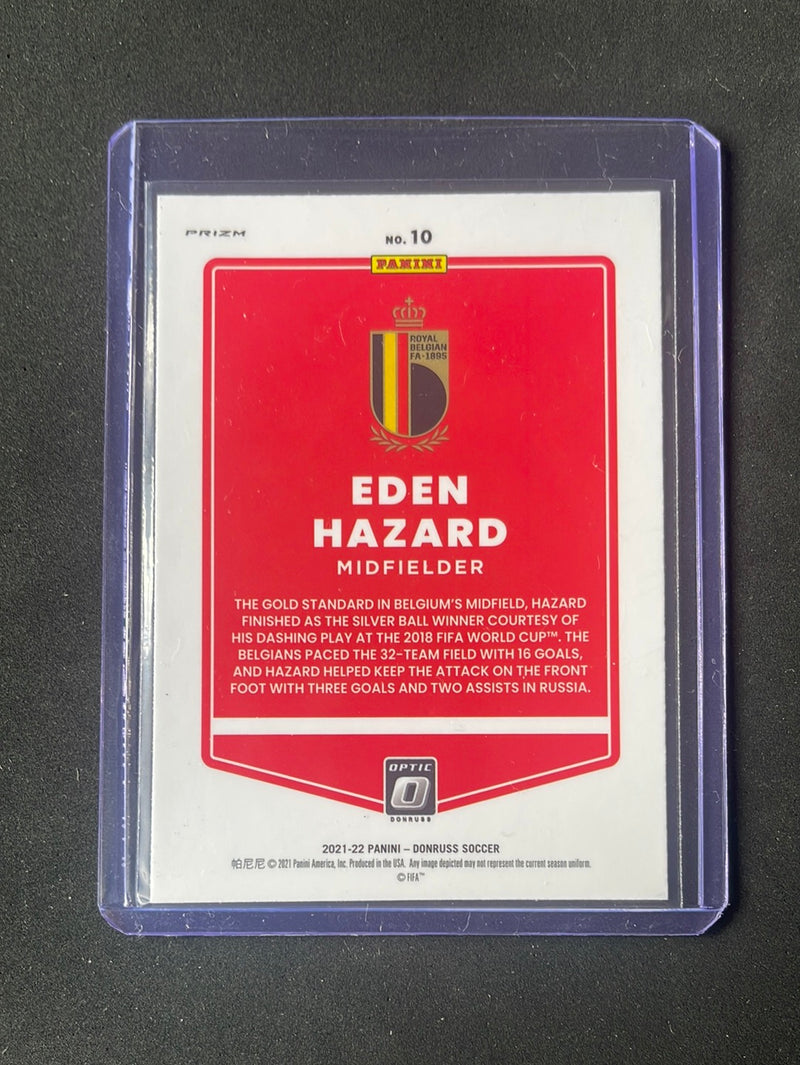 2021-22 Panini Donruss Road To Qatar Eden Hazard Optic Silver