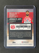 2021-22 Topps Bundesliga Stadium Club Chrome Jeremiah St. Juste Orange/Yellow Wave Electric Charge