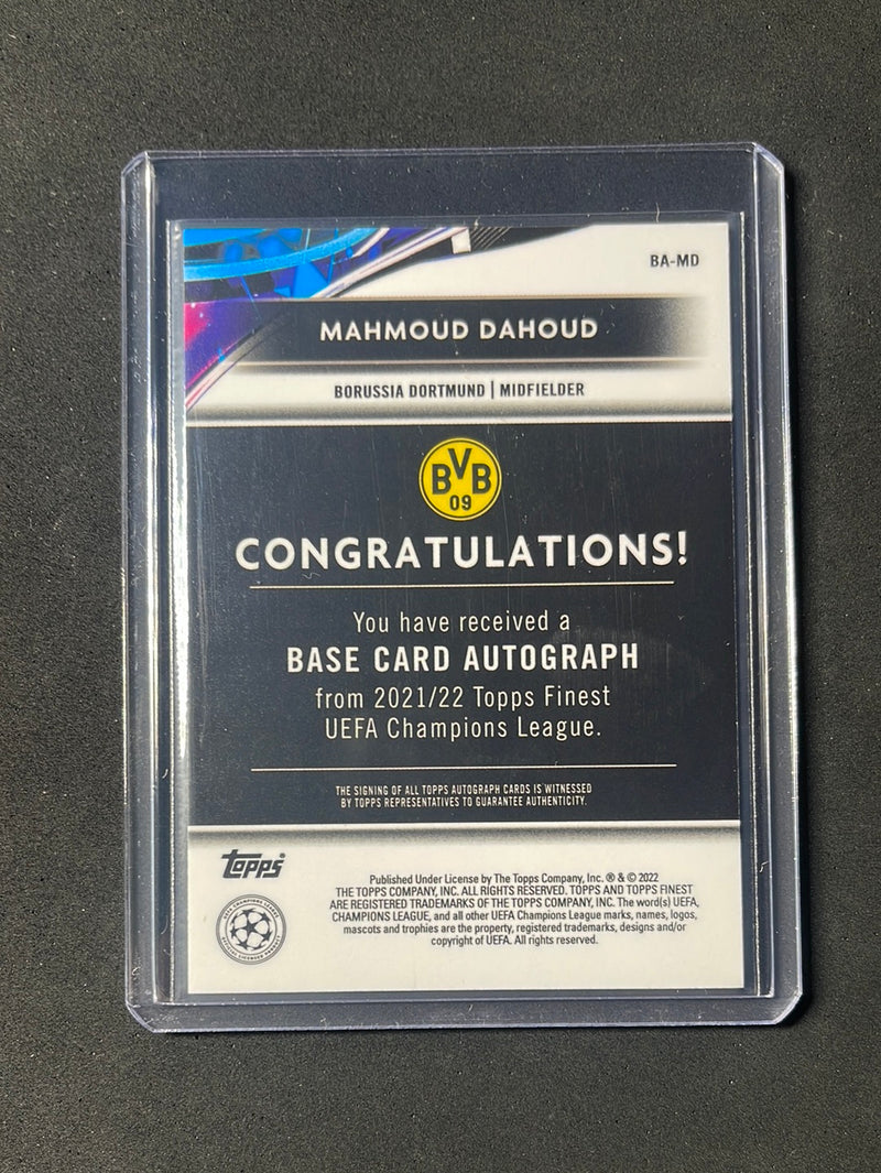 2021-22 Topps Finest UEFA Champions League Soccer Mahmoud Dahoud Autograph