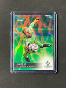 2020-21 Topps Stadium Club Chrome UEFA Champions League Jan Oblak Green/Yellow Electric Refractor 21/75