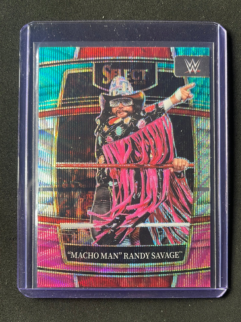 2022 Panini Select WWE "Macho Man" Randy Savage Concourse Tri-Color Prizm