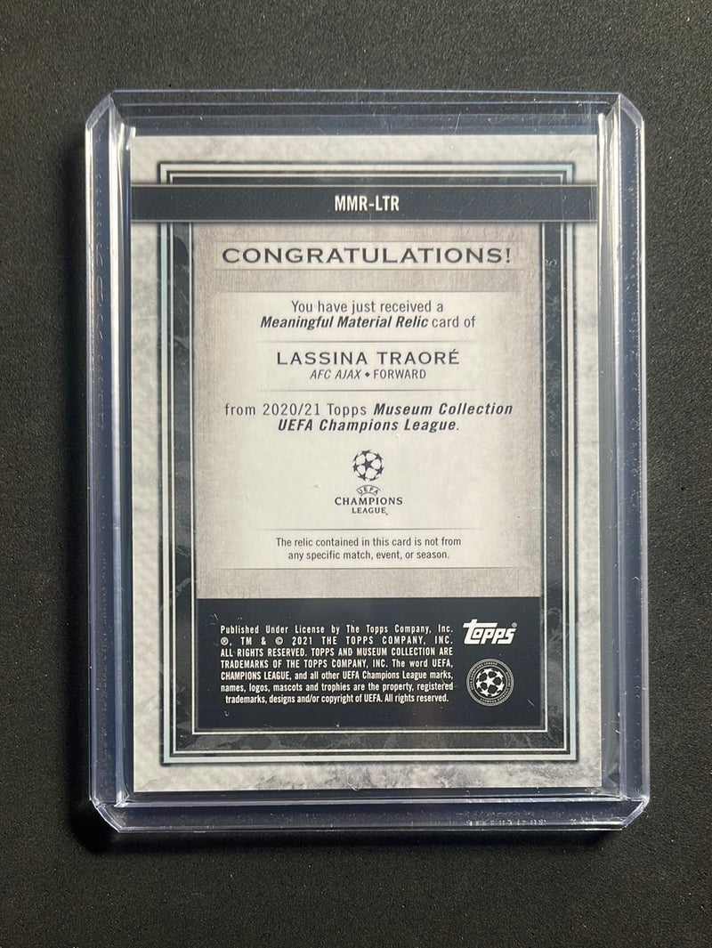 2020-21 Topps Museum Lassina Traore Meaningful Material Relic 30/50