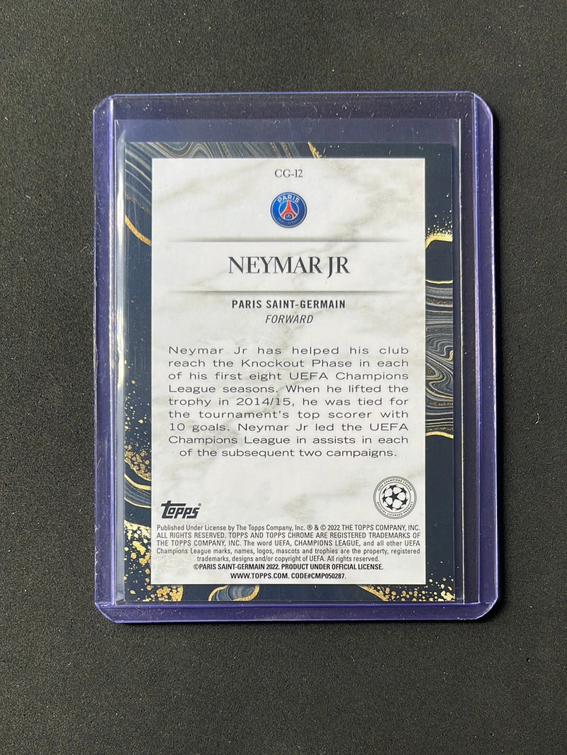 2021-22 Topps Chrome UEFA Champions League Neymar Chasing Glory