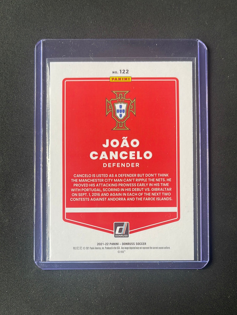 2021-22 Panini Donruss Road To Qatar Joao Cancelo Green Laser