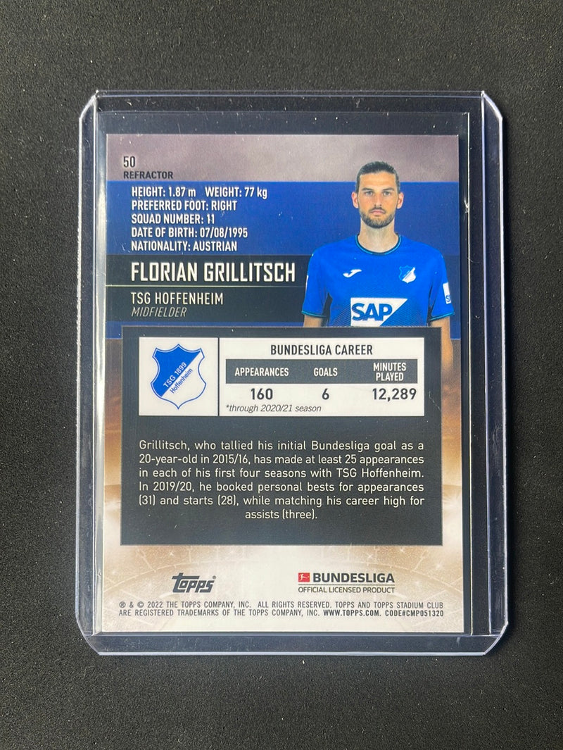 2021-22 Topps Bundesliga Stadium Club Chrome Florian Grillitsch Refractor