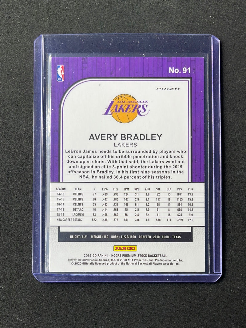 2019-20 Hoops Premium Avery Bradley Silver