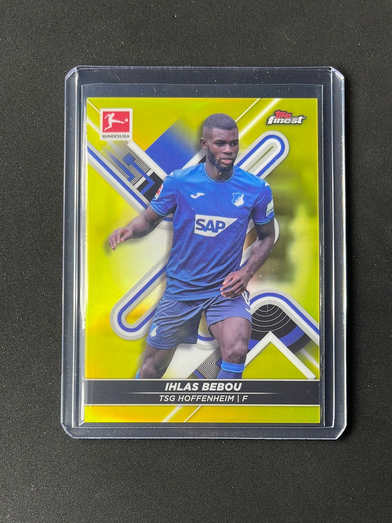 2021-22 Topps Finest Bundesliga Ihlas Bebou Yellow Refractor 301/350