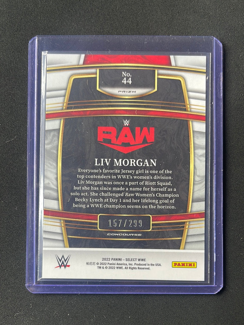 2022 Panini Select WWE Liv Morgan Concourse Light Blue 157/299