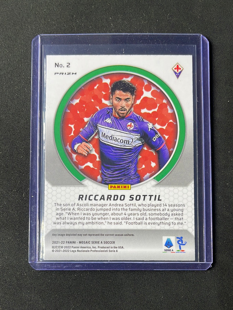 2021-22 Panini Mosaic Serie A Riccardo Sottil Men Of Mastery Mosaic