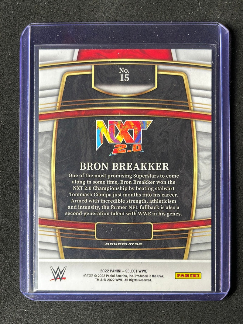 2022 Panini Select WWE Bron Breakker Concourse Red & Blue