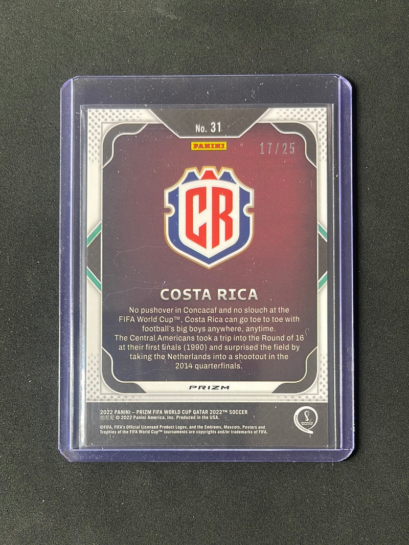 2022 Panini Prizm FIFA World Cup Qatar Costa Rica Team Badges Orange Prizm 17/25