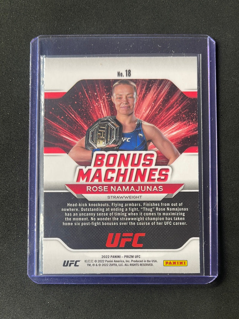 2022 Panini Prizm UFC Rose Namajunas Bonus Machines