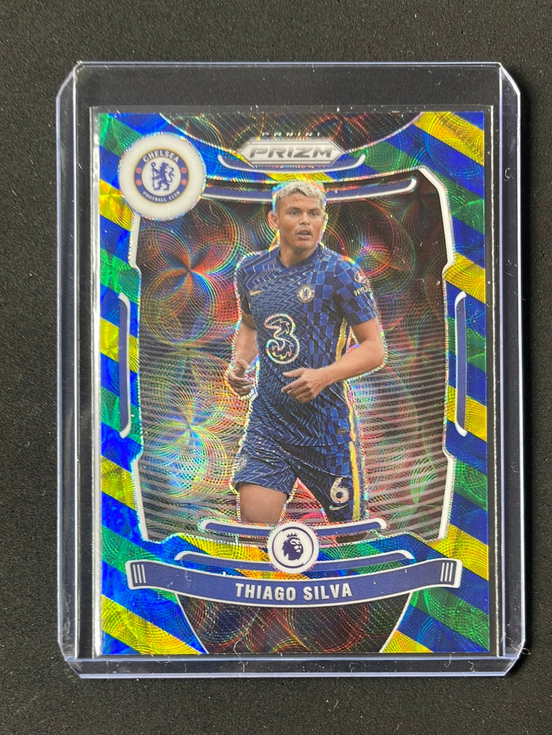 2021-22 Prizm Premier League Thiago Silva Blue/Yellow/Green Choice Prizm