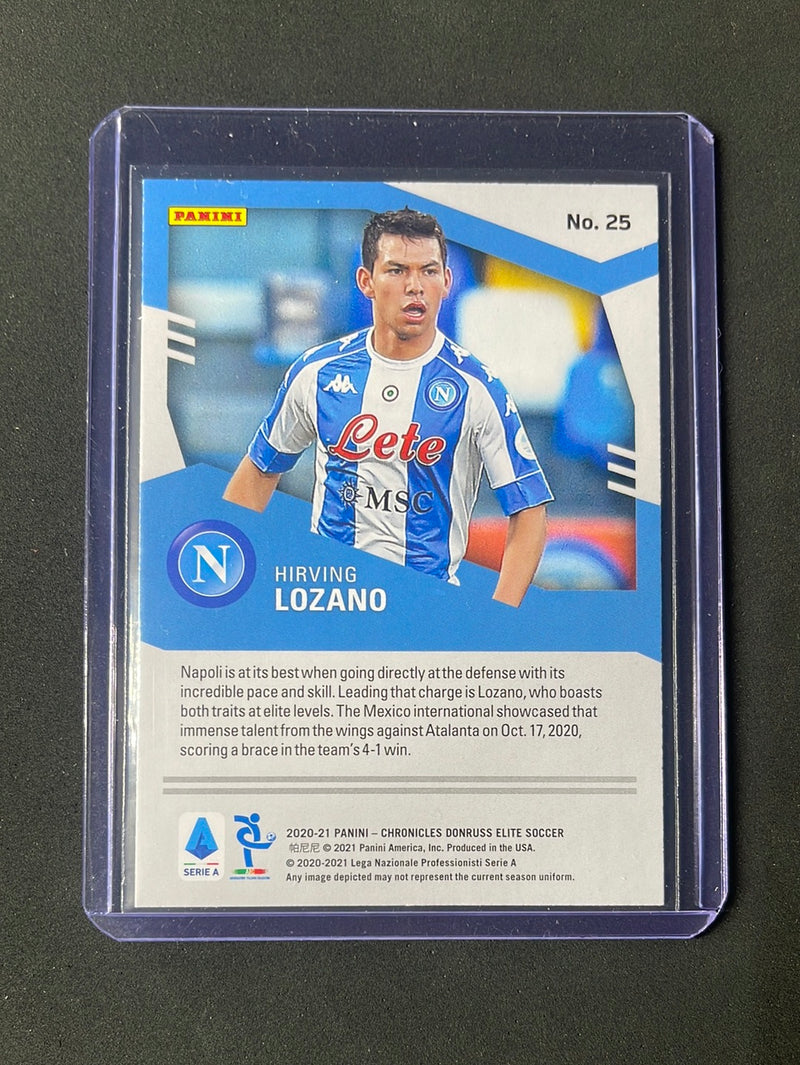 2020-21 Panini Chronicles Hirving Lozano Elite Serie A Blue Circles