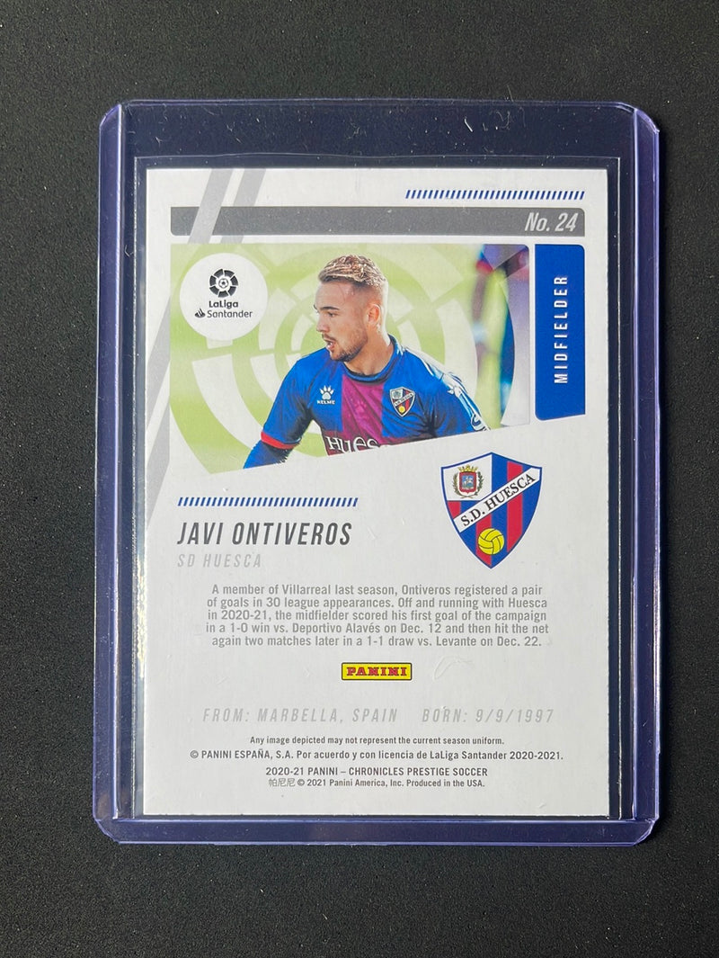 2020-21 Panini Chronicles Javi Ontiveros Prestige La Liga Blue Circles