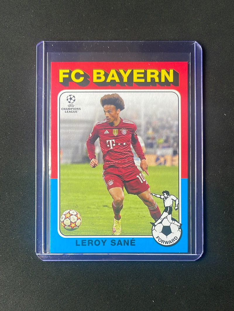 2021-22 Topps UEFA Champions League Leroy Sane 1975-76 Topps Footballers