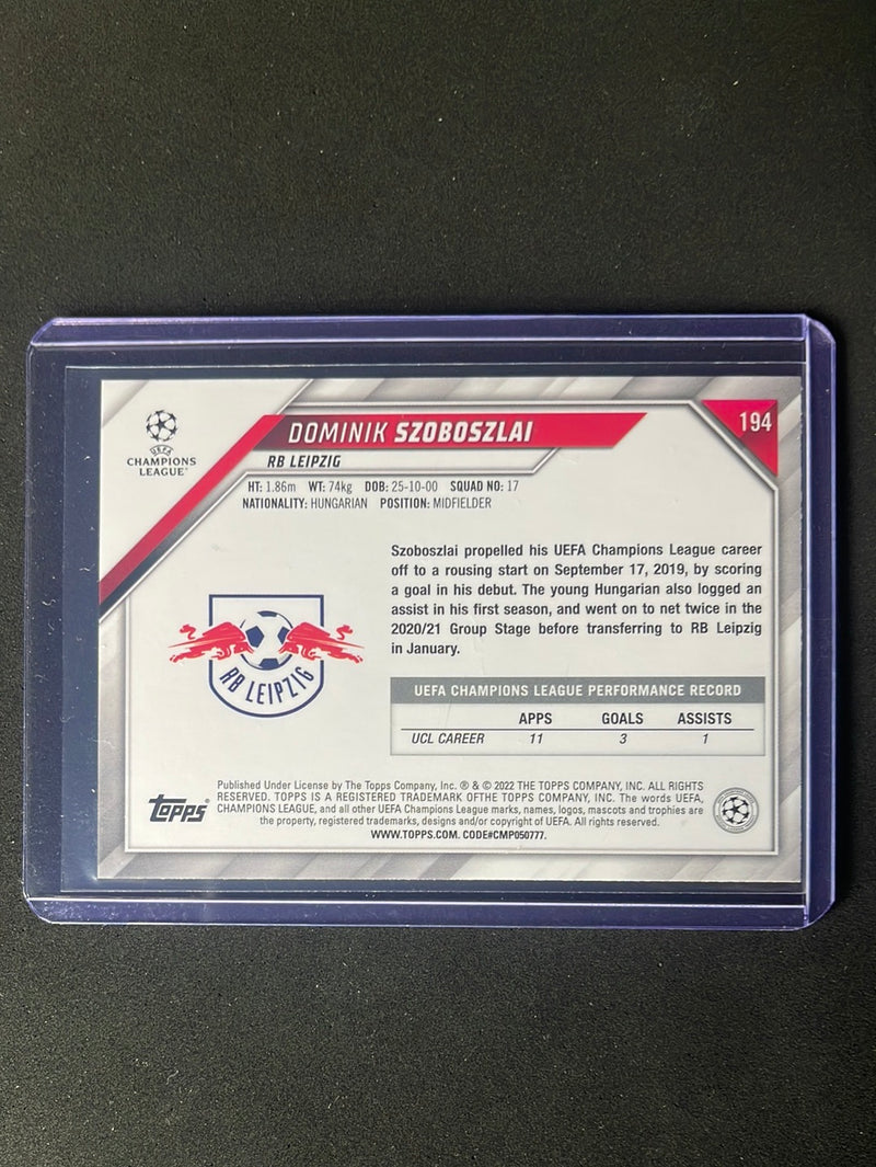 2021-22 Topps UEFA Champions League Dominik Szoboszlai Starball