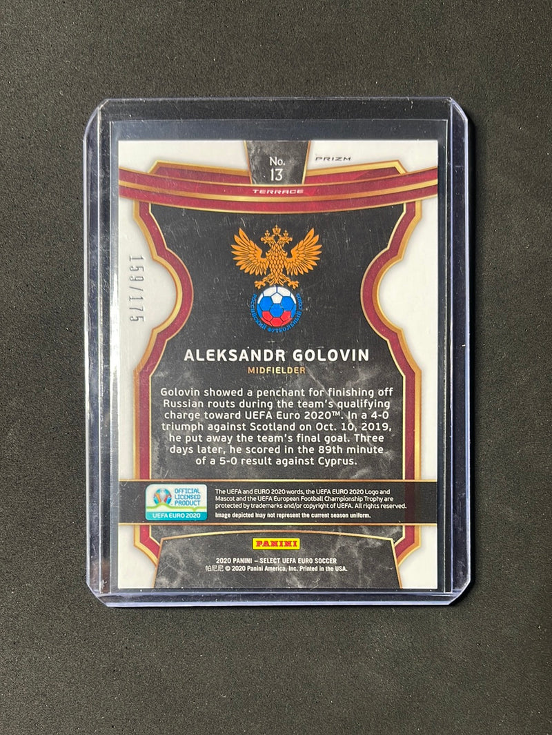 2020 Panini Select UEFA Euro Soccer Aleksandr Golovin Light Blue Nameplate Color Variation 159/175