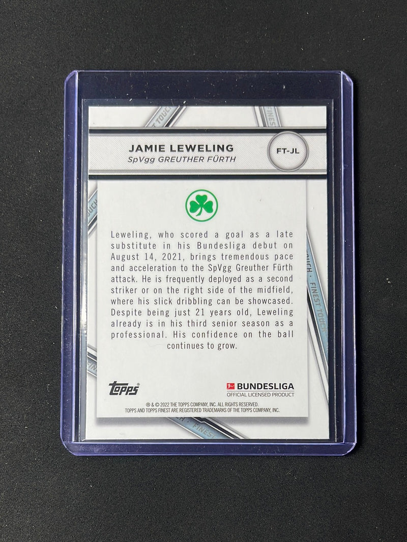 2021-22 Topps Finest Bundesliga Jamie Leweling Finest Touch