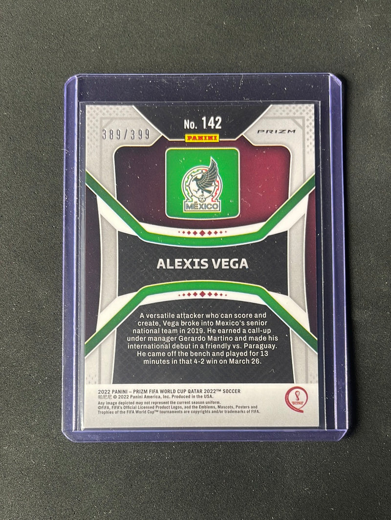 2022 Panini Prizm FIFA World Cup Qatar Alexis Vega Red Prizm 389/399