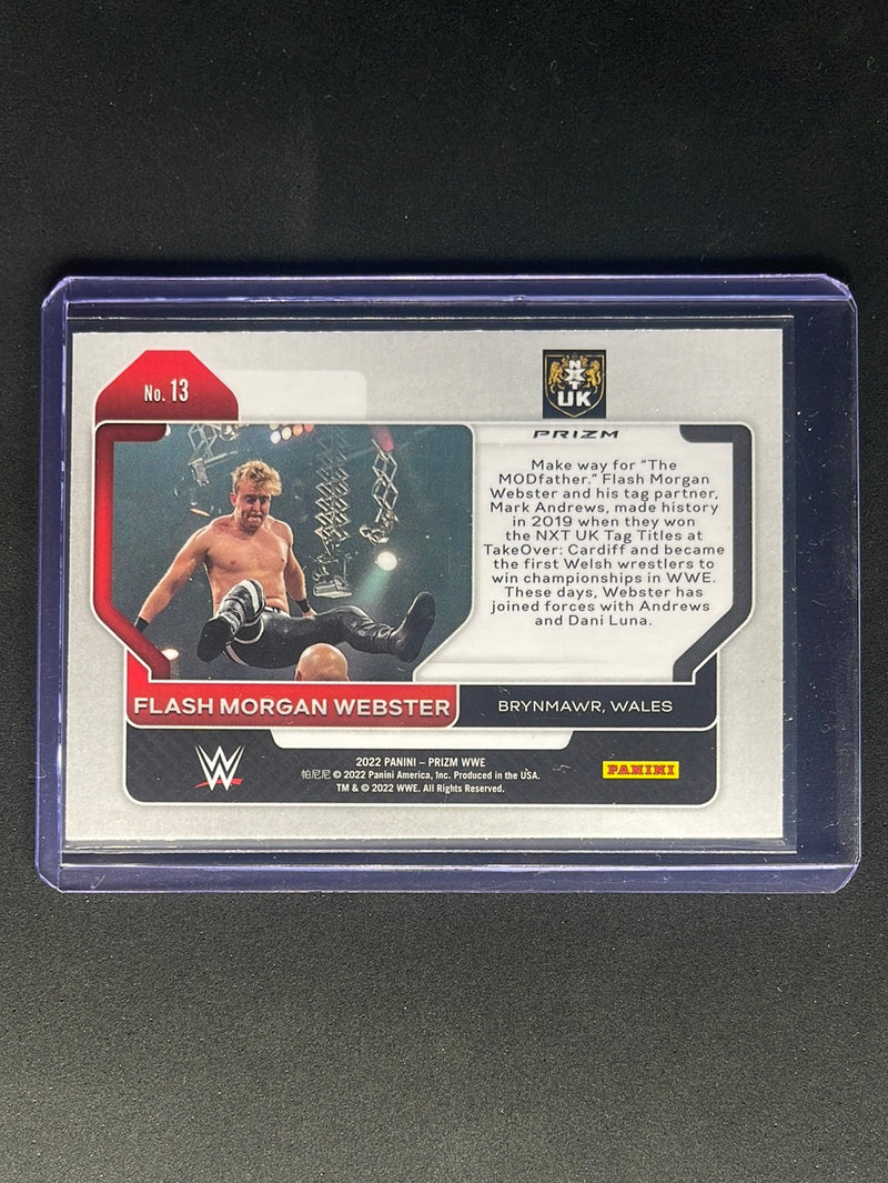 2022 Prizm WWE Flash Morgan Webster Ruby Wave Prizm