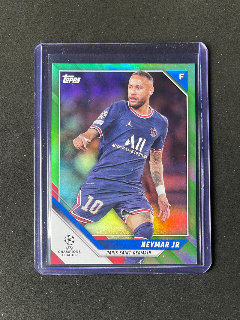 2021-22 Topps UEFA Champions League Neymar Jr Neon Green 8/199