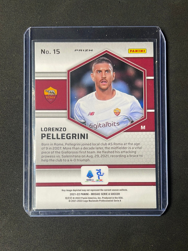 2021-22 Panini Mosaic Serie A Lorenzo Pellegrini Red Mosaic