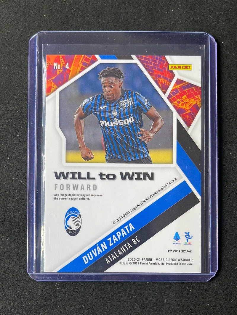 2020-21 Panini Mosaic Serie A Duvan Zapata Will To Win Mosaic